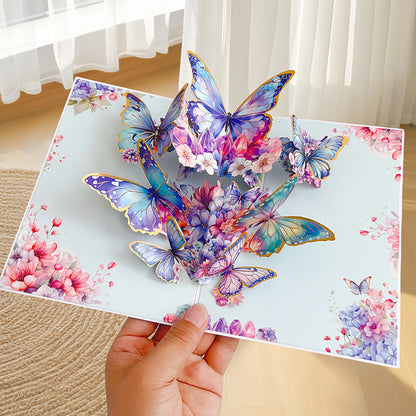Vibrant 3D Butterfly & Daisy Pop-Up Greeting Card💐🦋