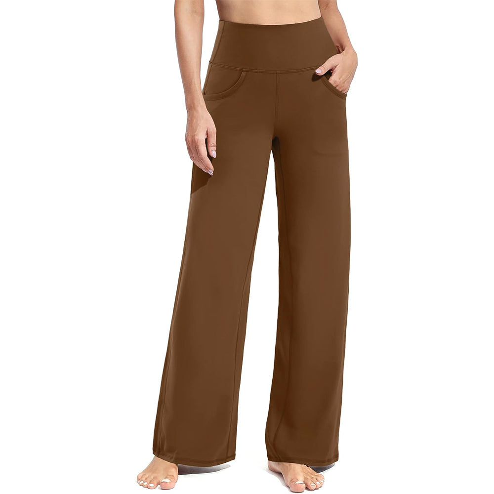 Wide Leg Pants Woman Yoga Pants with Pockets Stretch Loose Casual Lounge Sweatpants