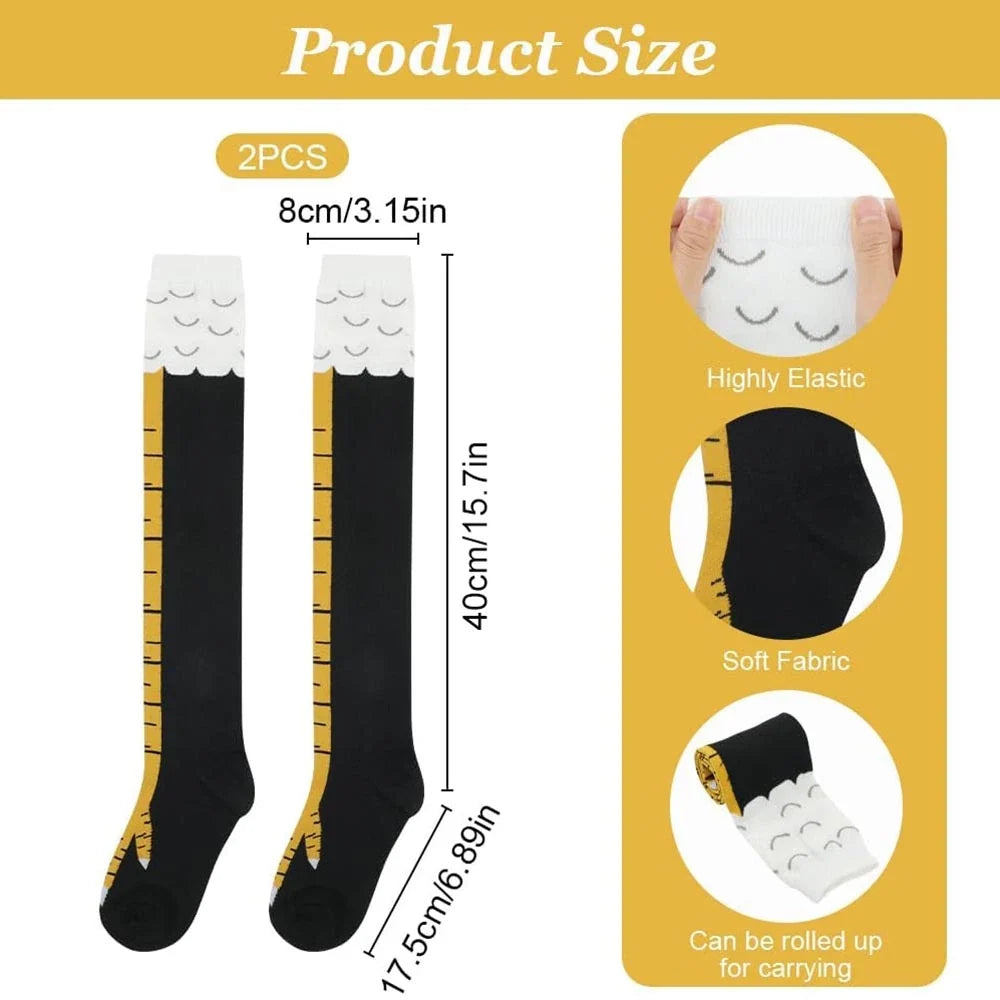 Size and design details of the chicken leg socks
