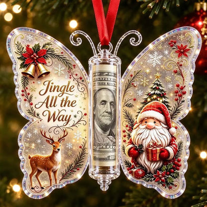 3D Butterfly Christmas Cash Gift Ornament – Money Holder Keepsake