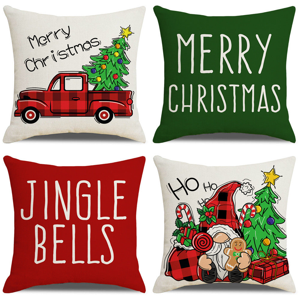 4-Piece Christmas Pillow Cover Set - PC034