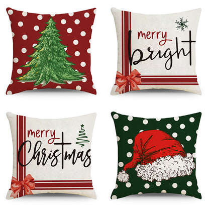 4-Piece Christmas Pillow Cover Set - PC026