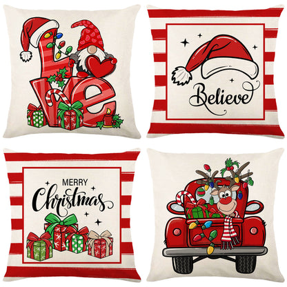 4-Piece Christmas Pillow Cover Set - PC027