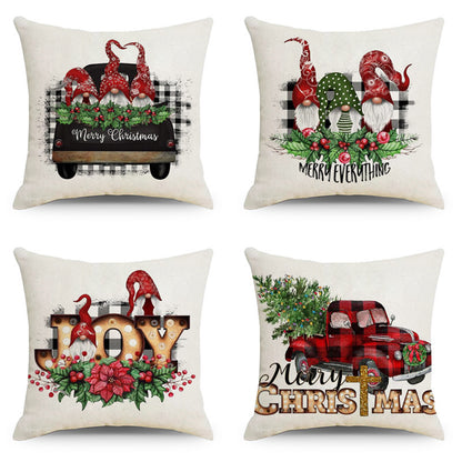 4-Piece Christmas Pillow Cover Set - PC028