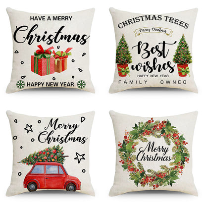 4-Piece Christmas Pillow Cover Set - PC030