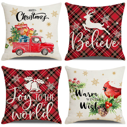 4-Piece Christmas Pillow Cover Set - PC031