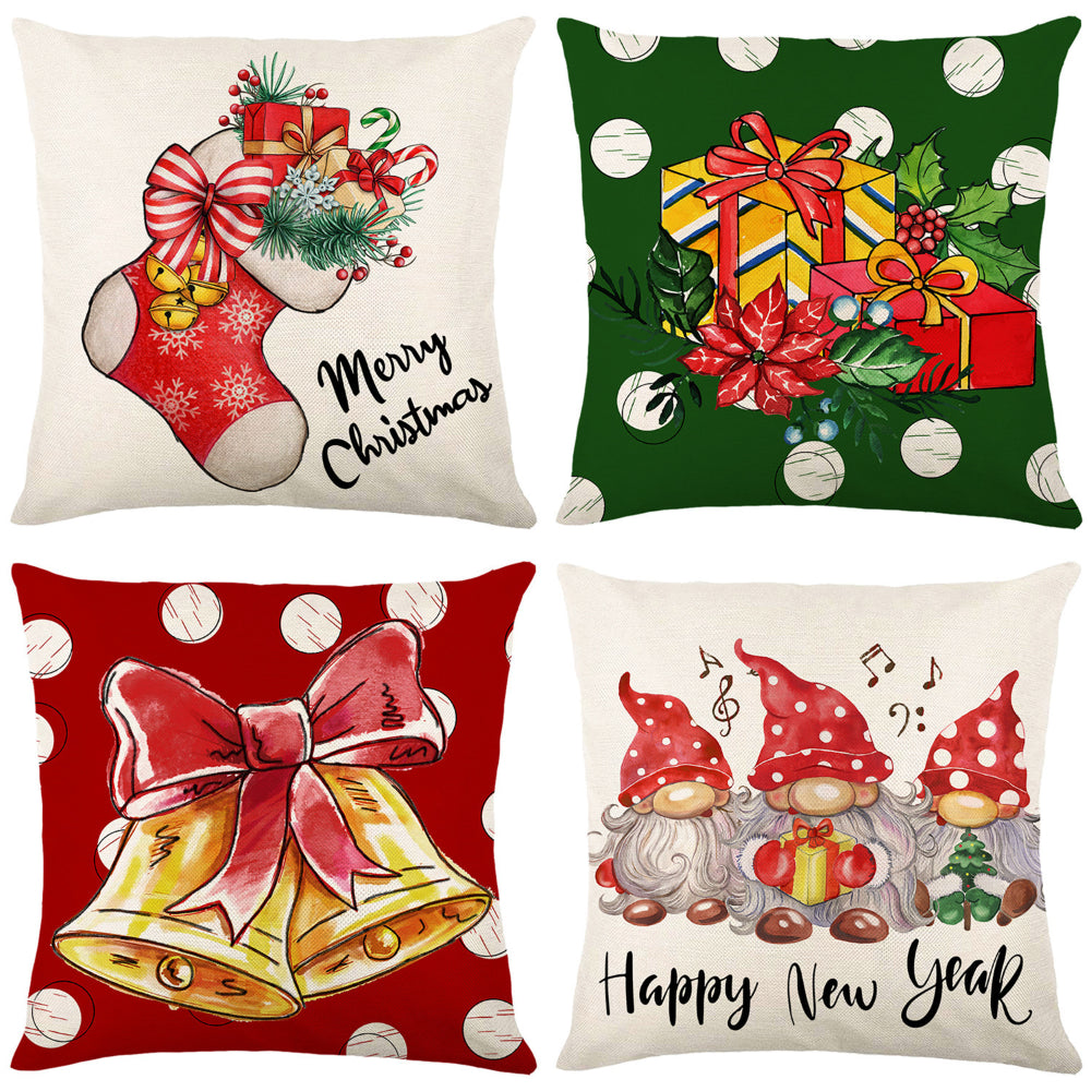 4-Piece Christmas Pillow Cover Set - PC032
