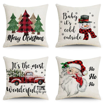 4-Piece Christmas Pillow Cover Set - PC033