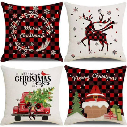 4-Piece Christmas Pillow Cover Set - PC036