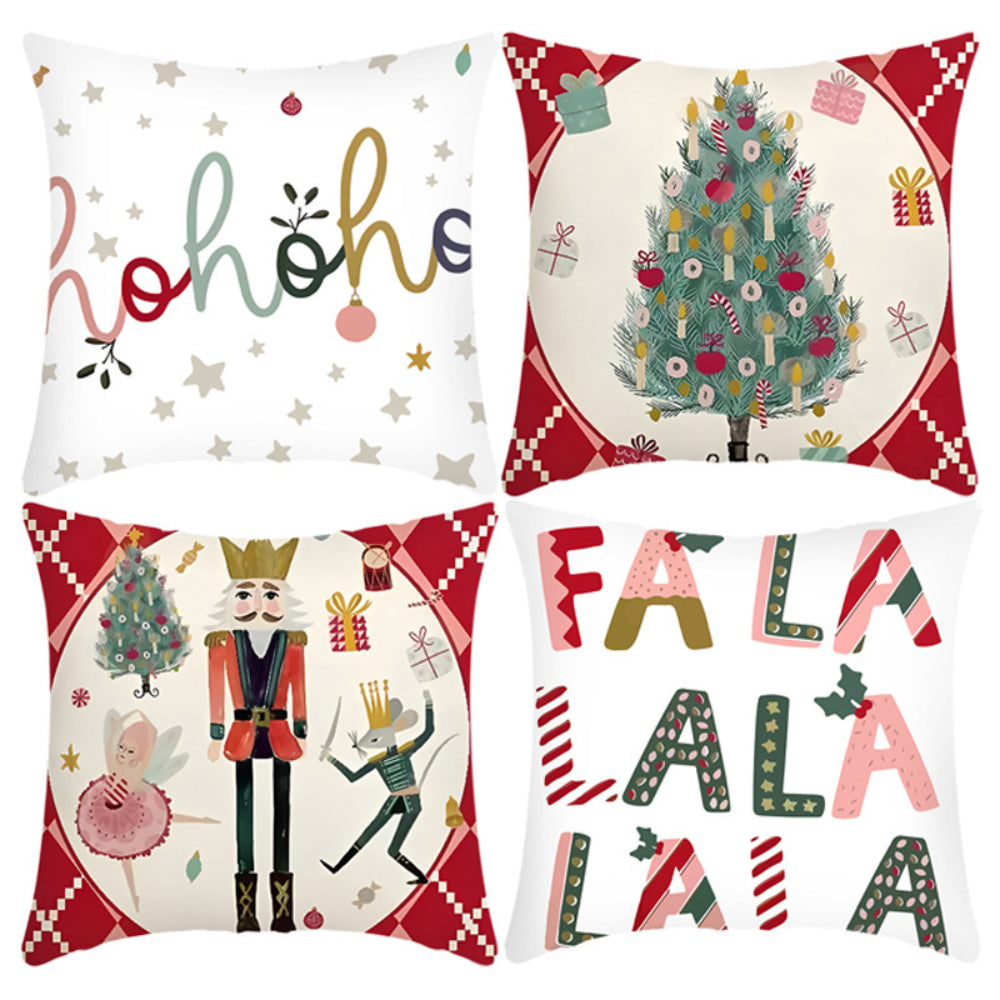 4-Piece Christmas Pillow Cover Set - PC038