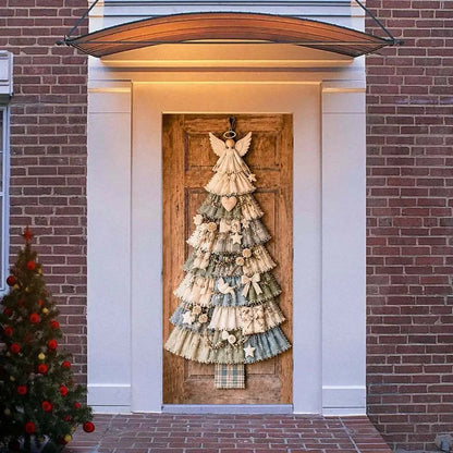 Christmas fabric door cover featuring an eagle design