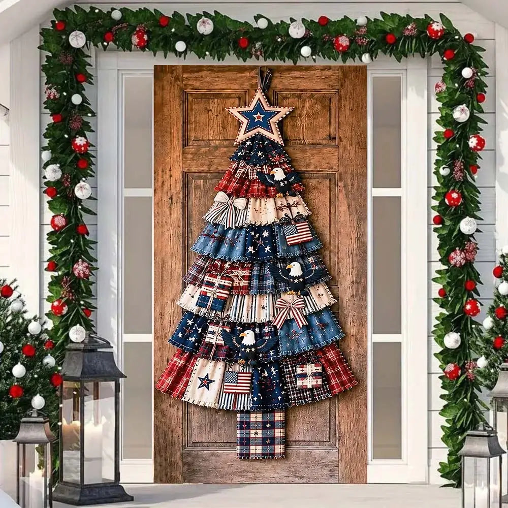 Quilted Christmas Tree Door Decoration  - J113