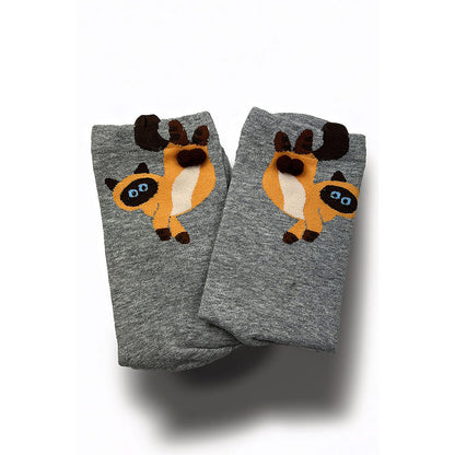 Cute Cat Socks with Balls