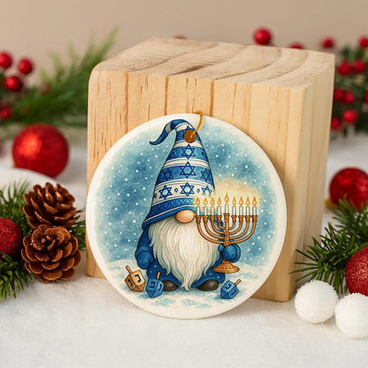 Cute gnome decoration for celebrating the Jewish holiday of Hanukkah