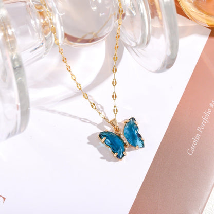 Crystal Butterfly Necklace 🦋