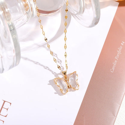 Crystal Butterfly Necklace 🦋