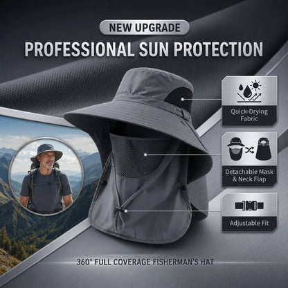 UPF 50+ Sun Protection Hat With Full Face & Neck Coverage