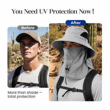 UPF 50+ Sun Protection Hat With Full Face & Neck Coverage