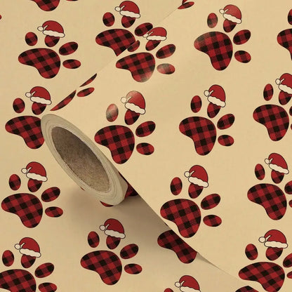 Christmas gift wrap used for festive present decoration