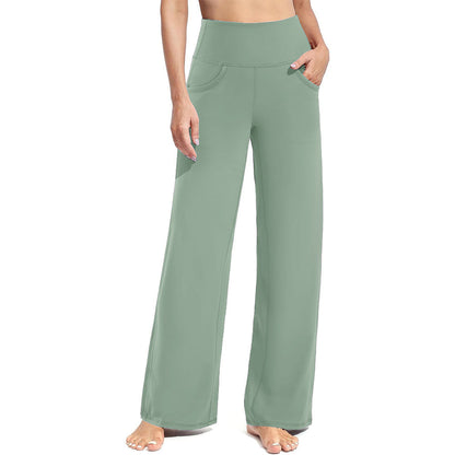 Wide Leg Pants Woman Yoga Pants with Pockets Stretch Loose Casual Lounge Sweatpants