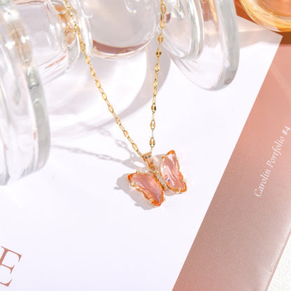 Crystal Butterfly Necklace 🦋
