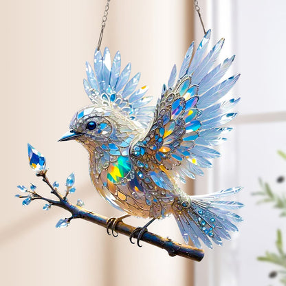 Crystal Bird Stained Art Ornament