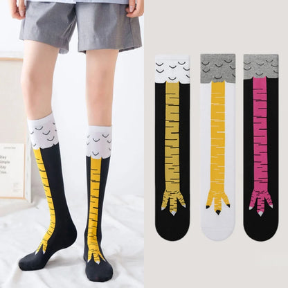 Chicken feet novelty calf socks