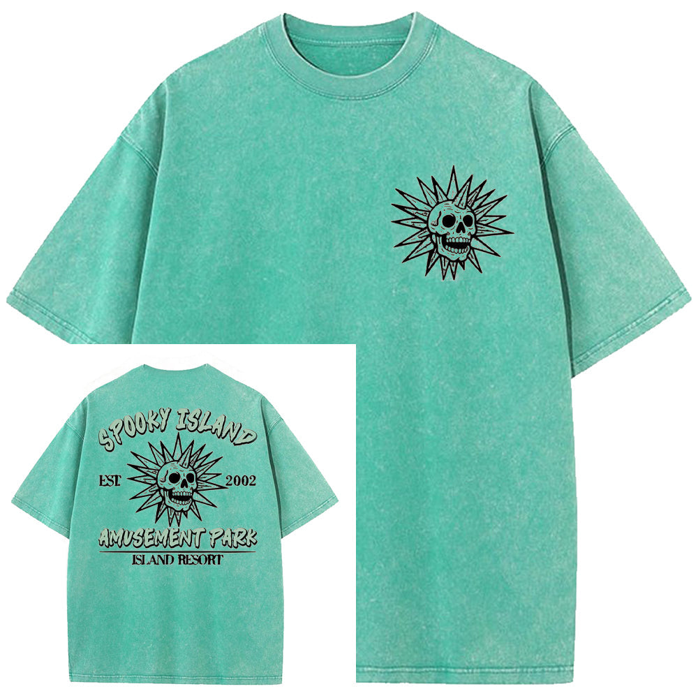 Spooky Island Cartoon Halloween T-Shirt