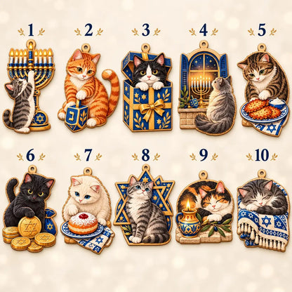 Cute cat ornament designed for Hanukkah celebrations