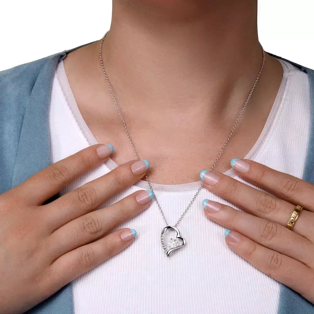 Heart necklace styled for everyday wear