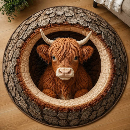 Animal In The Hollow Round Rug - H752