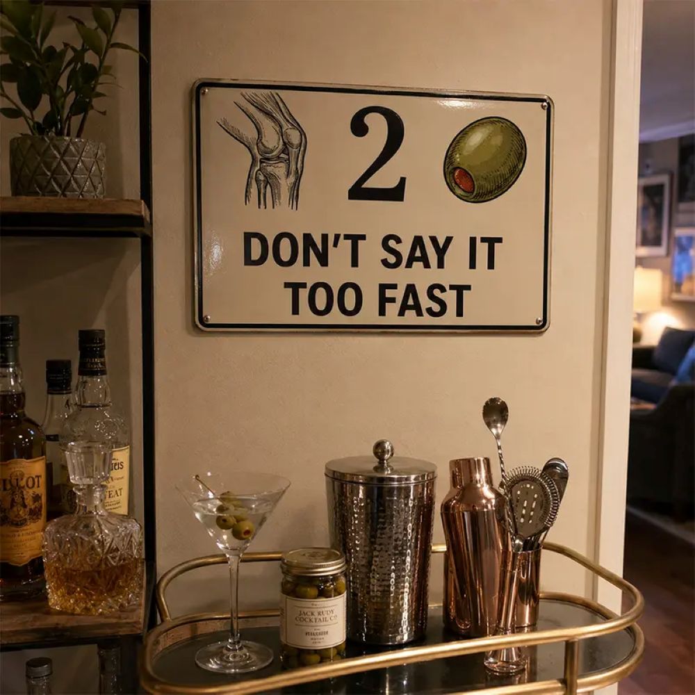 "Don’t Say It Too Fast" Metal Sign - Humor Rebus Joke Plaque