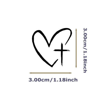 Heart & Cross Car Mirror Stickers – Car Rearview Mirror Decal