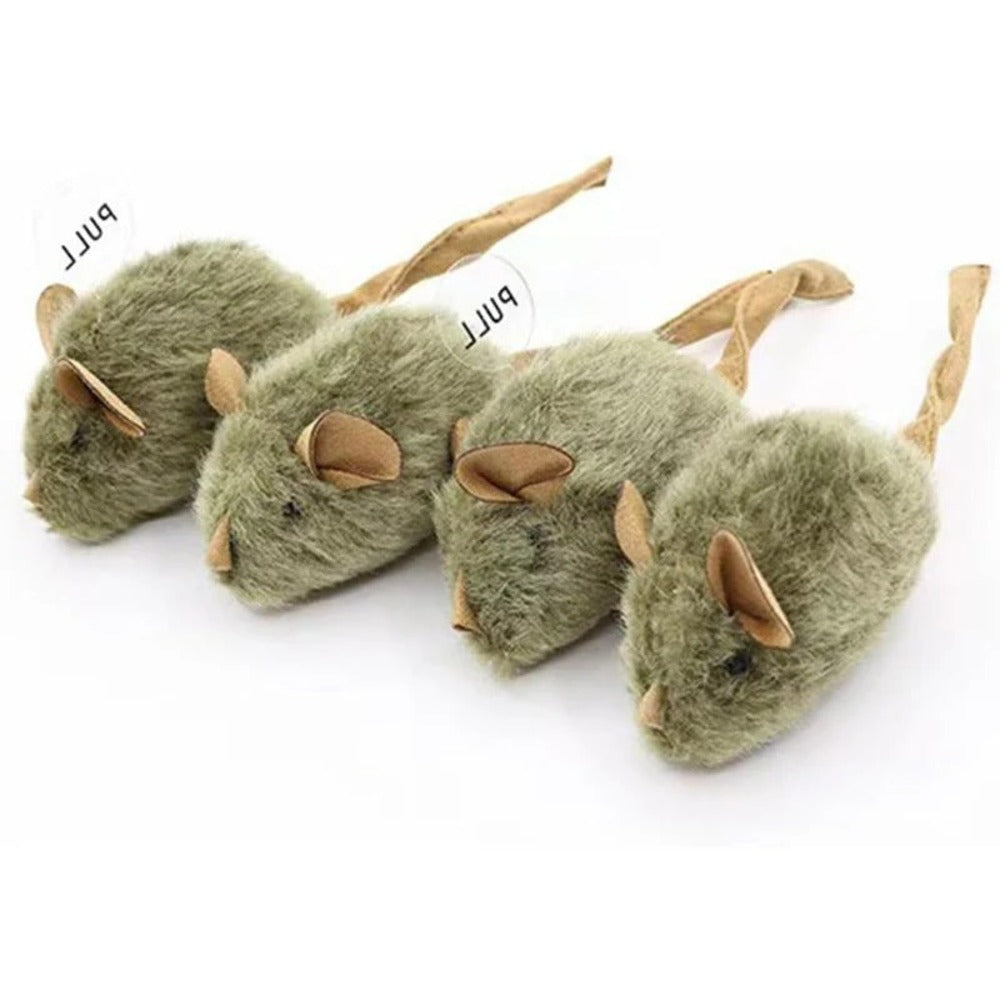 Realistic Squeaky Mouse Toy