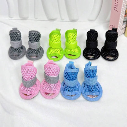 Breathable Mesh Dog Sandals – Anti-Slip Summer Paw Protectors