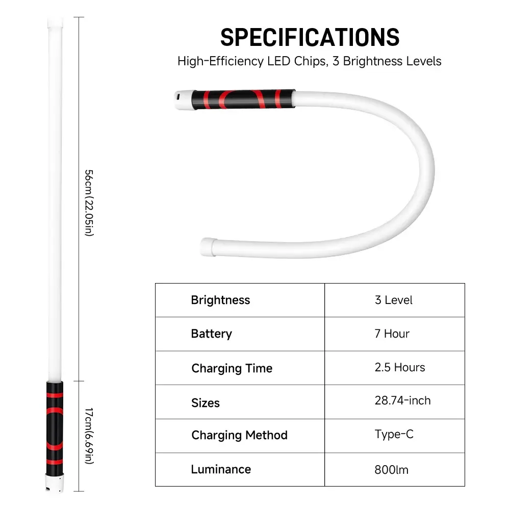 Bendable LED Flashlight Stick