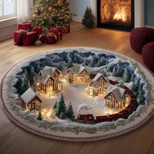 Snowy Express Round Rug - H715