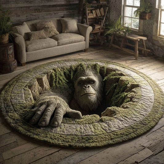 Bigfoot Underground Hole Round Rug - H708