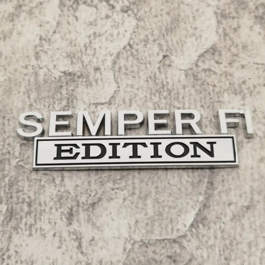 Semper Fi Edition Car Emblem Metal Badge