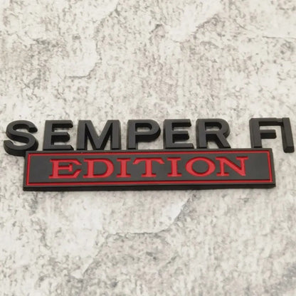 Semper Fi Edition Car Emblem Metal Badge