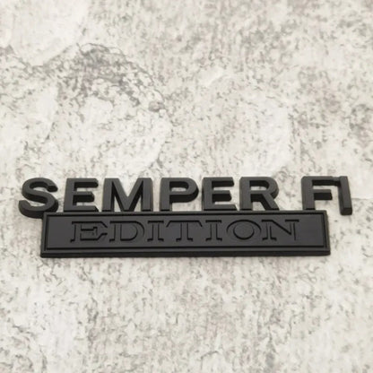 Semper Fi Edition Car Emblem Metal Badge