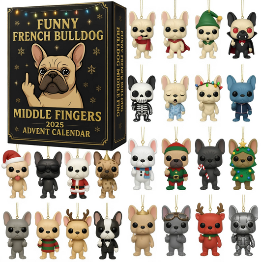 Christmas Gift 🎄 2025 Funny French Bulldog Advent Calendar 🎄