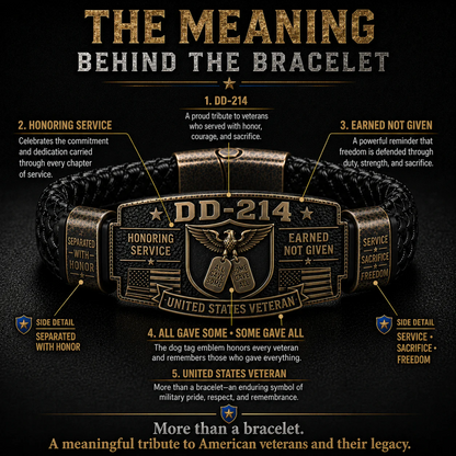 DD-214 Veteran Honor Bracelet