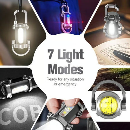 Portable Rechargeable Bright Keychain Flashlight