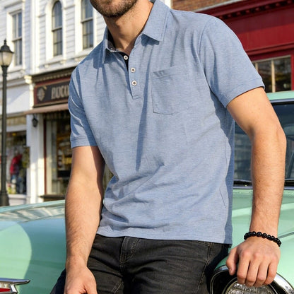 Men's Polo Polo Shirts Casual Vacation Lapel Short Sleeve Fashion Modern Plain