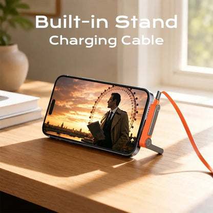 2-in-1 Invisible Holder Charger Cable - 240W Super Charge 360° Rotating Invisible Stand Detachable