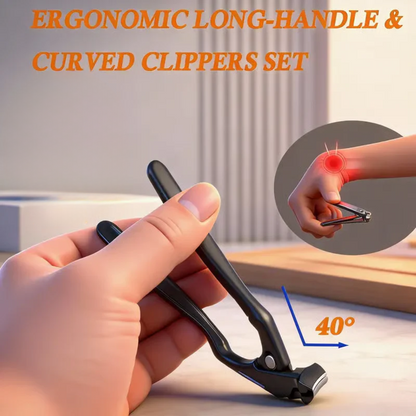 Stainless Steel Nail Clipper With Curved Precision Blades – Effortless For Thick Toenails & Seniors