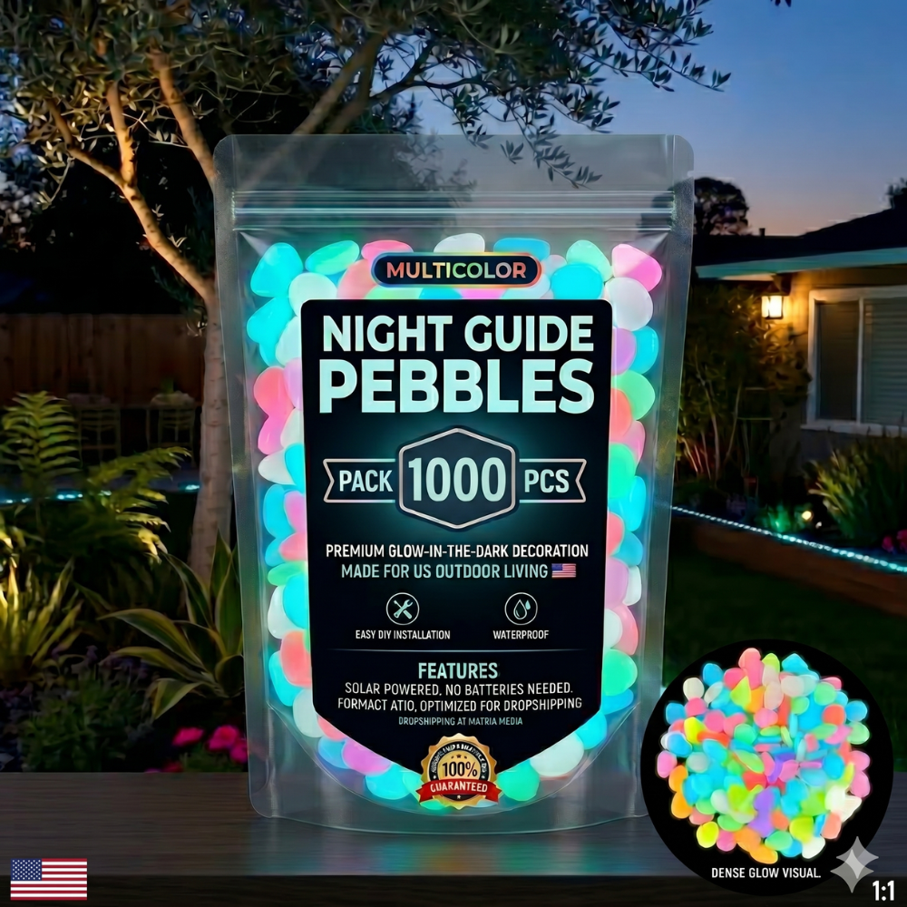 Colorful Glow-in-the-Dark Garden Stones