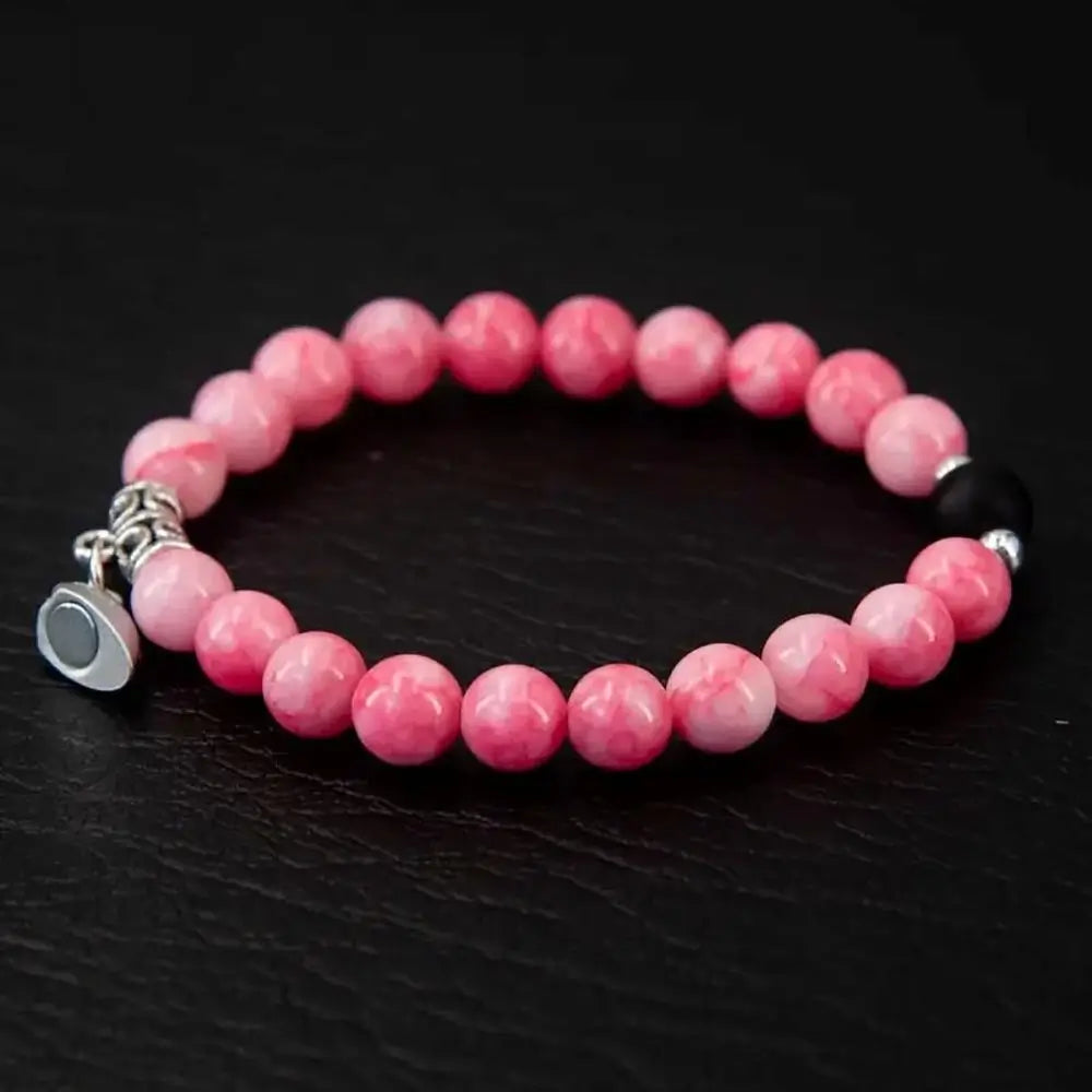 Magnetic Heart Matching Crystal Bead Bracelets