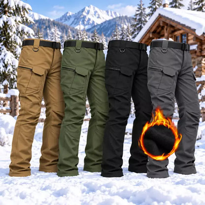 Men's tactical pants with a warm fleece lining